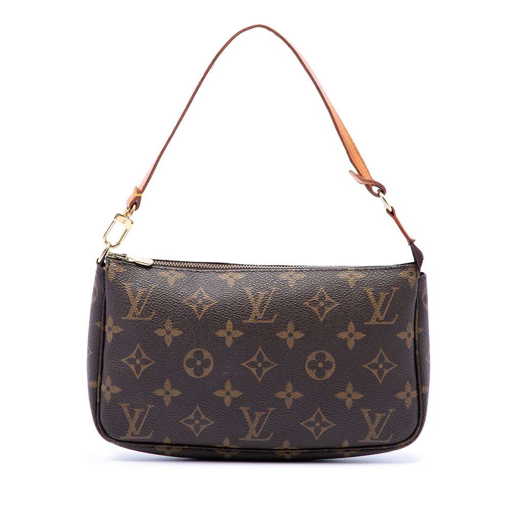 Louis Vuitton Monogram Pochette Accessoires Brown Very good - Front View