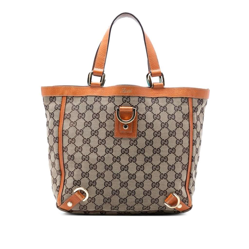 Gucci GG Canvas Abbey D Ring Tote Beige Very good condition - Front View