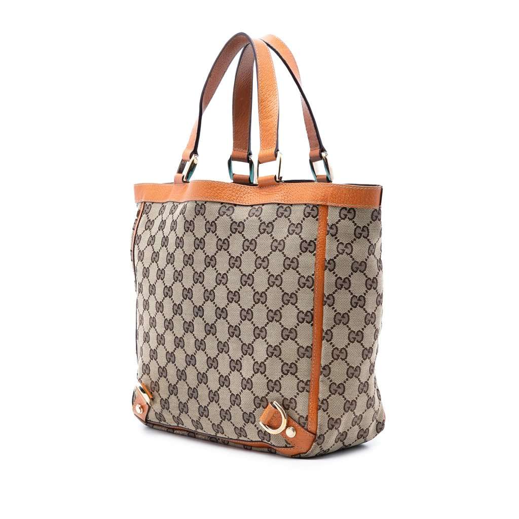 Gucci GG Canvas Abbey D Ring Tote Beige Very good condition - Back View