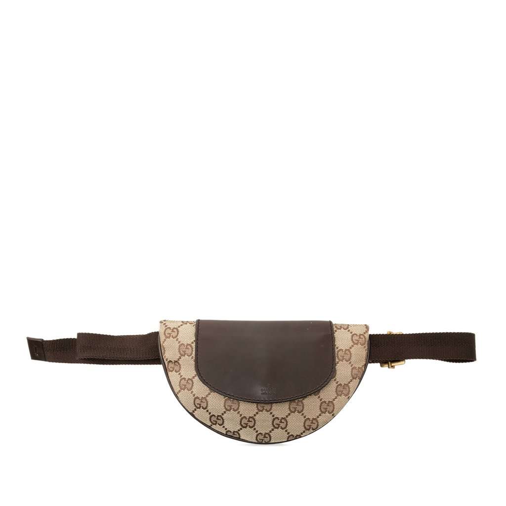 Gucci GG Canvas Belt Bag Beige Very good - Front View