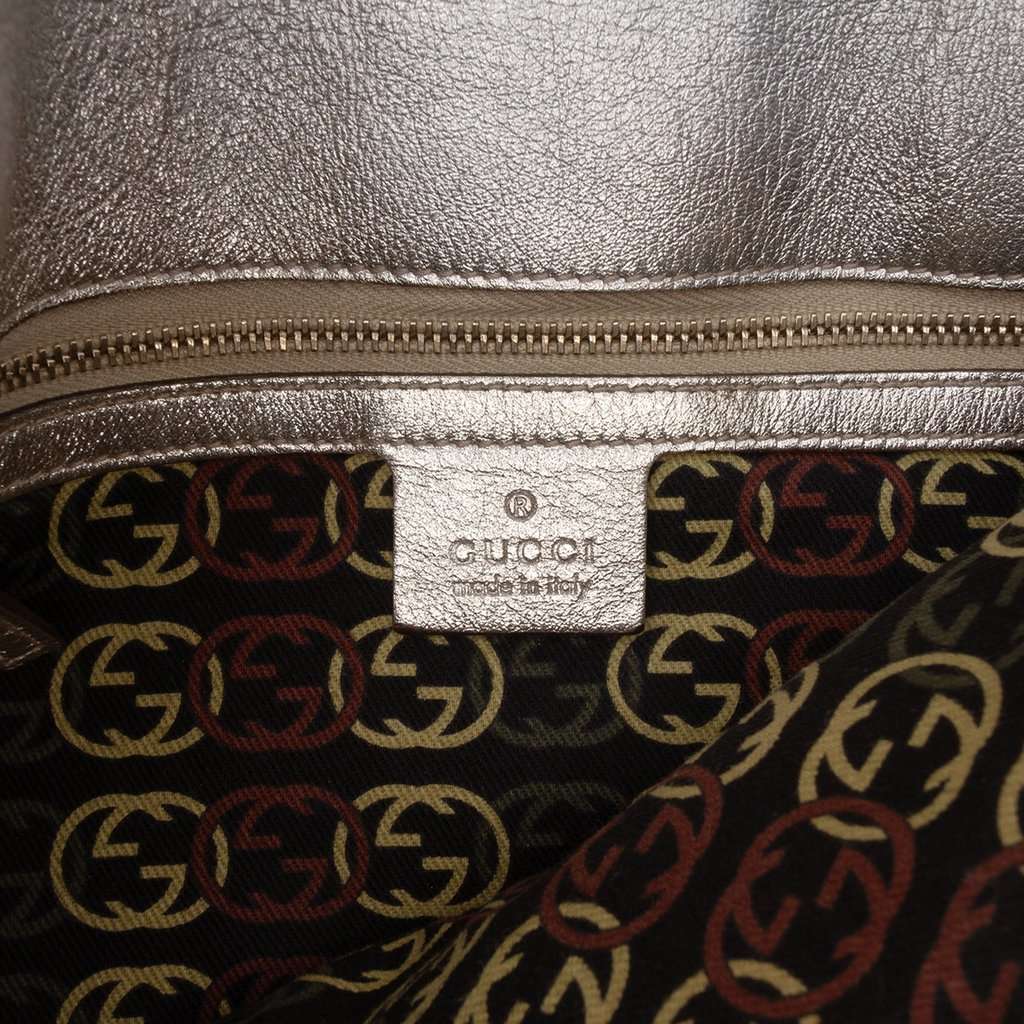 Gucci Medium Metallic Calfskin Britt Tassel Flap Shoulder Bag Gold Leather Very good - Box View