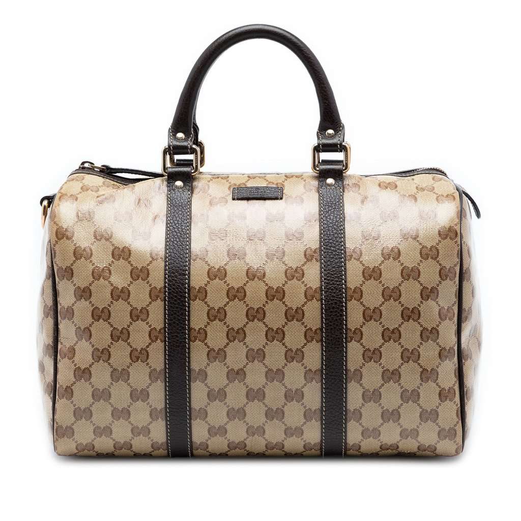 Gucci Medium GG Crystal Joy Boston Bag Beige Very good condition - Front View