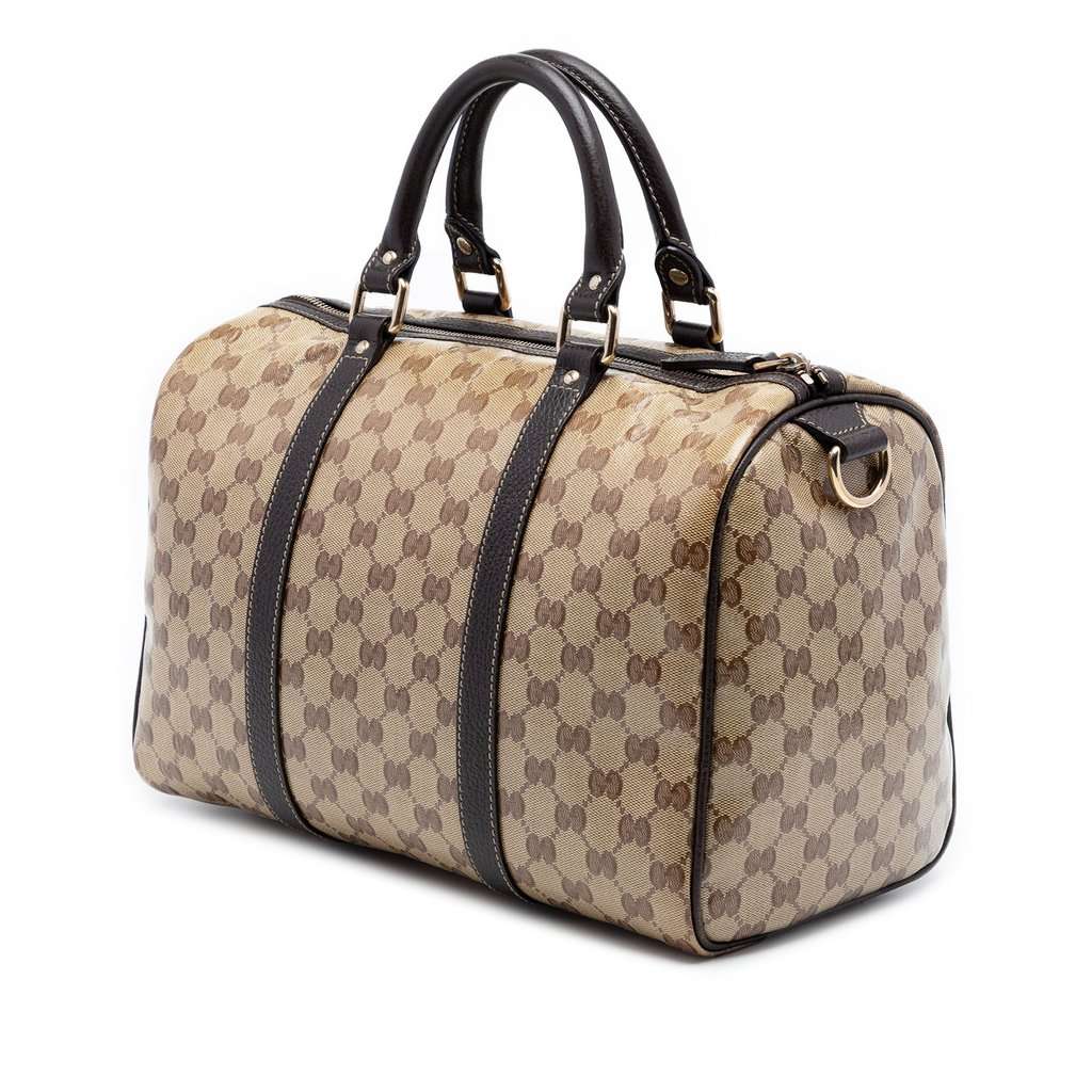 Gucci Medium GG Crystal Joy Boston Bag Beige Very good condition - Back View