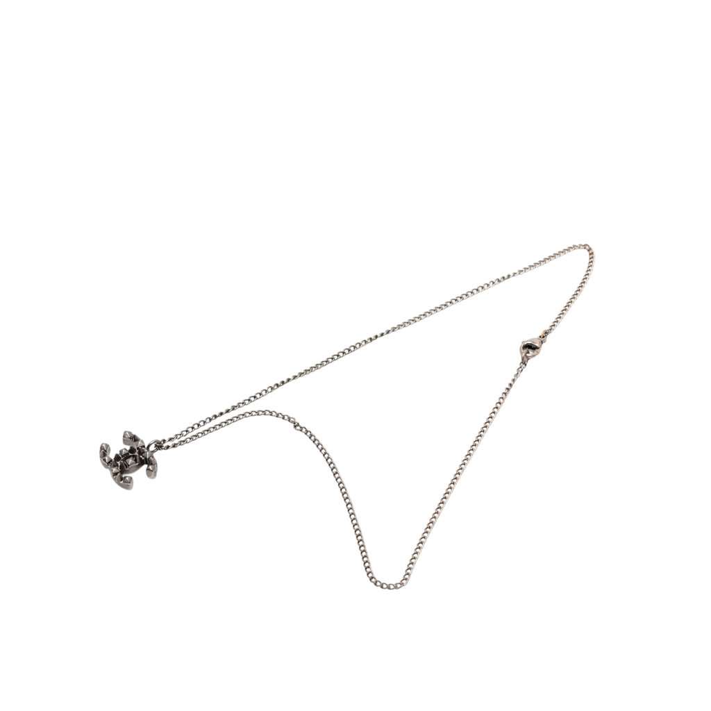 Chanel CC Plated Brass Spike Pendant Necklace Other Metal Very good condition - Front View