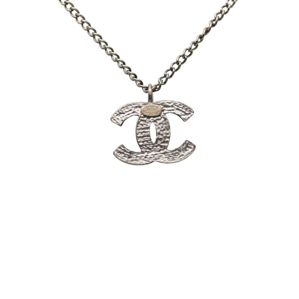 Chanel CC Plated Brass Spike Pendant Necklace Other Metal Very good condition - Inside View