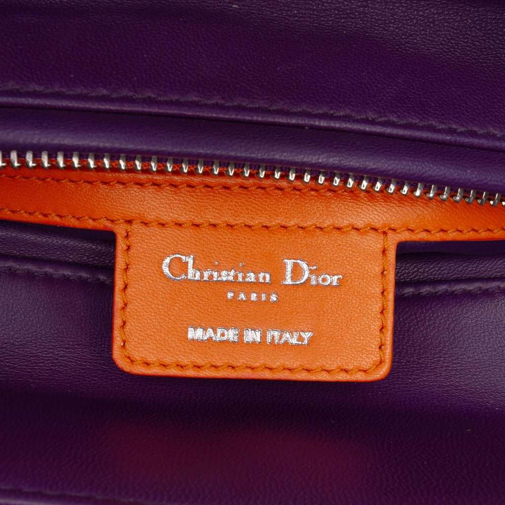 Dior Medium Tricolor Lambskin Cannage Lady Dior Pink Leather Very good - Box View
