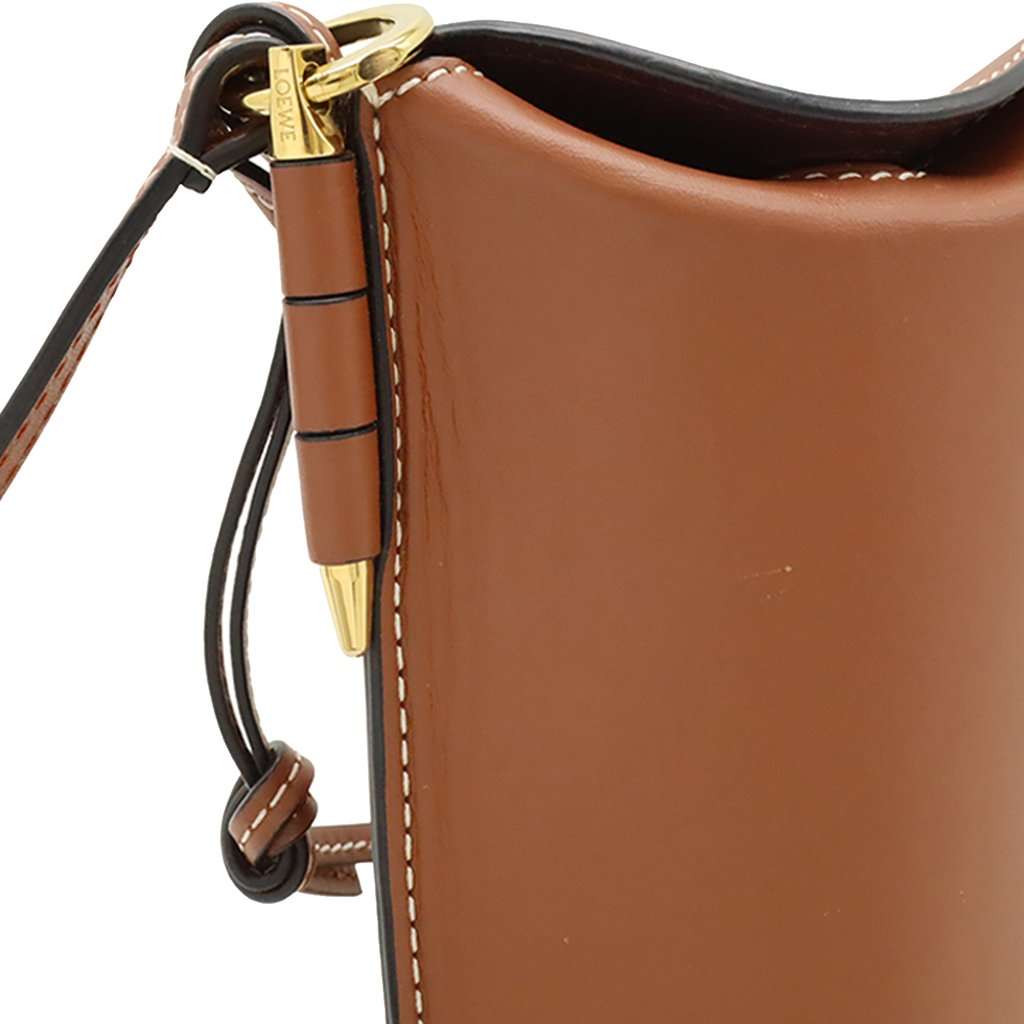 LOEWE Leather Gate Pocket Crossbody Brown Leather Very good condition - Box View