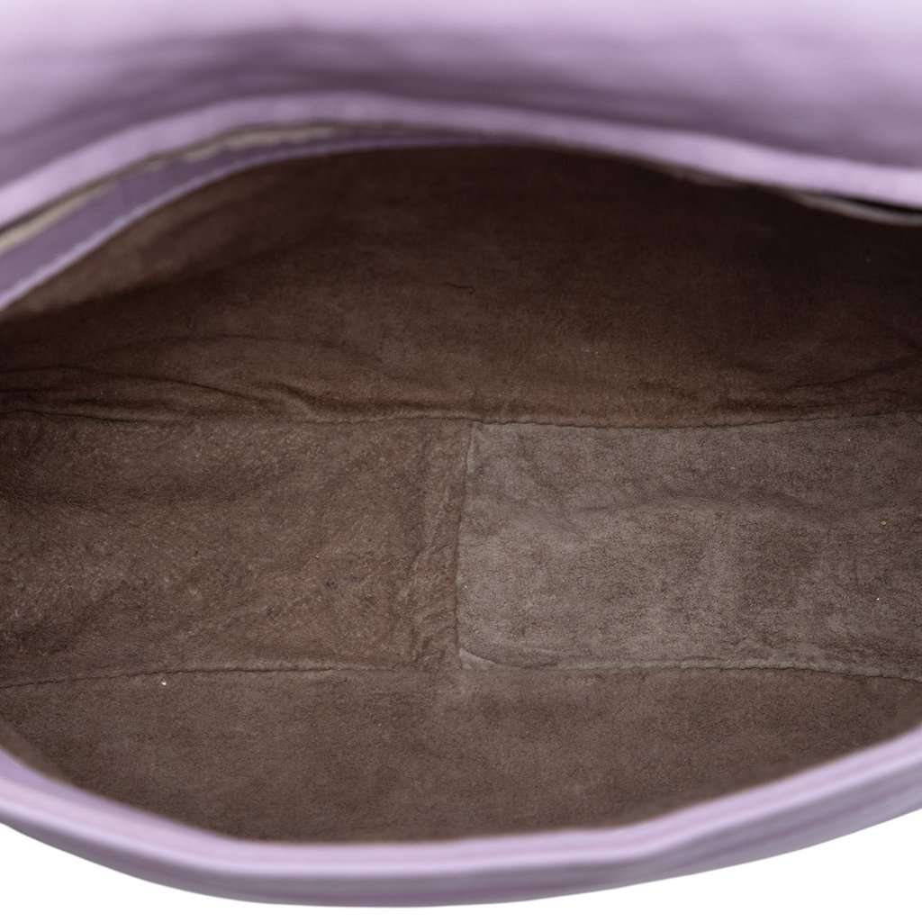 Bottega Veneta Nappa Intrecciato Flap Crossbody Purple Leather Very good condition - Model View