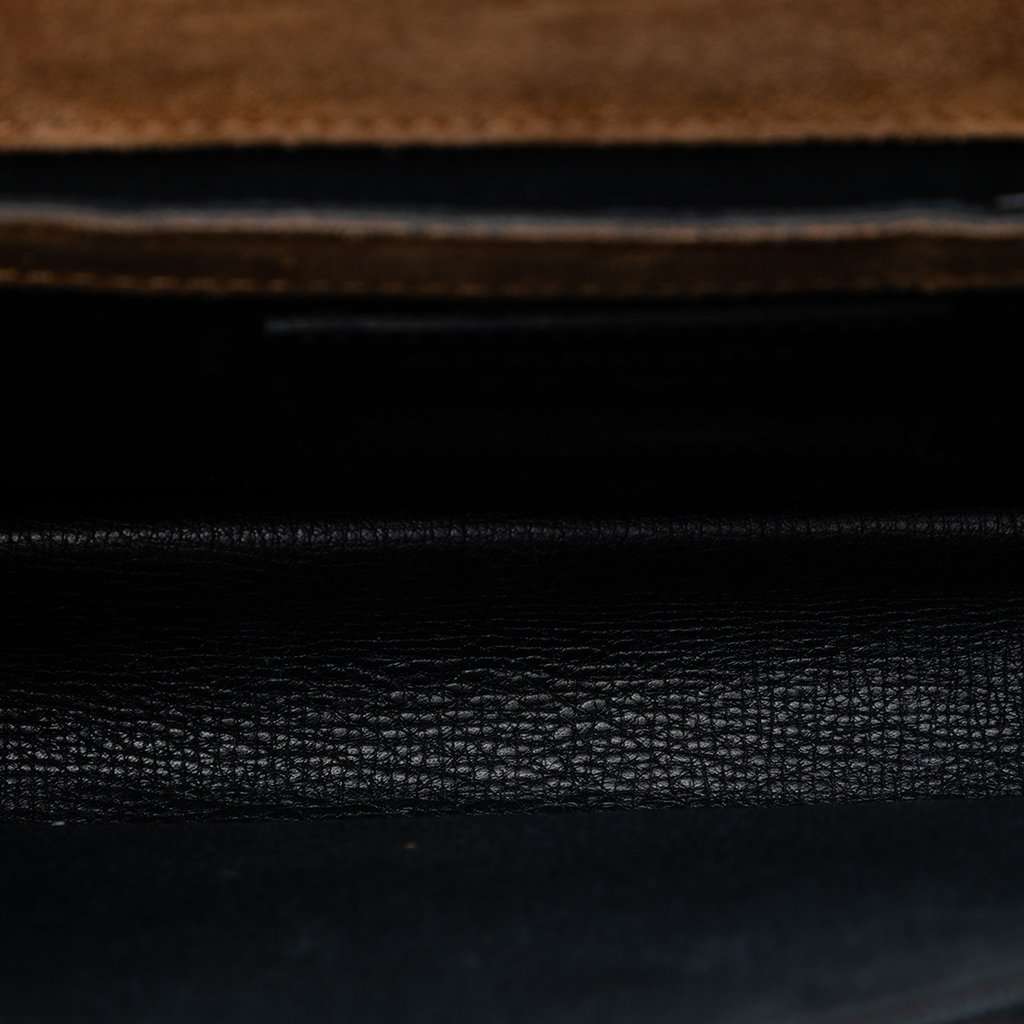 Burberry Small Leather and House Check Canvas Derby Macken Crossbody Black Leather Very good - Model View