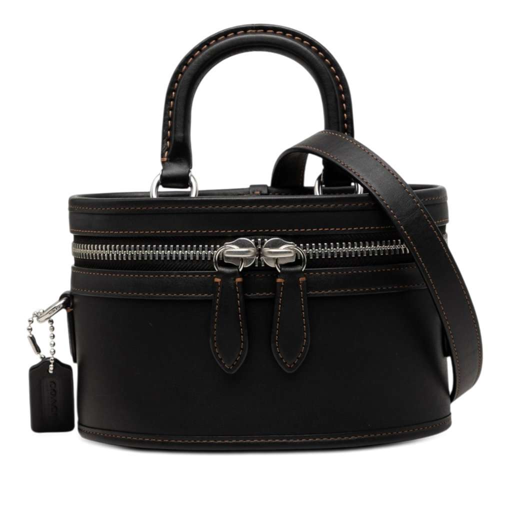 Coach Leather Trail Vanity Bag Black Leather Very good - Front View