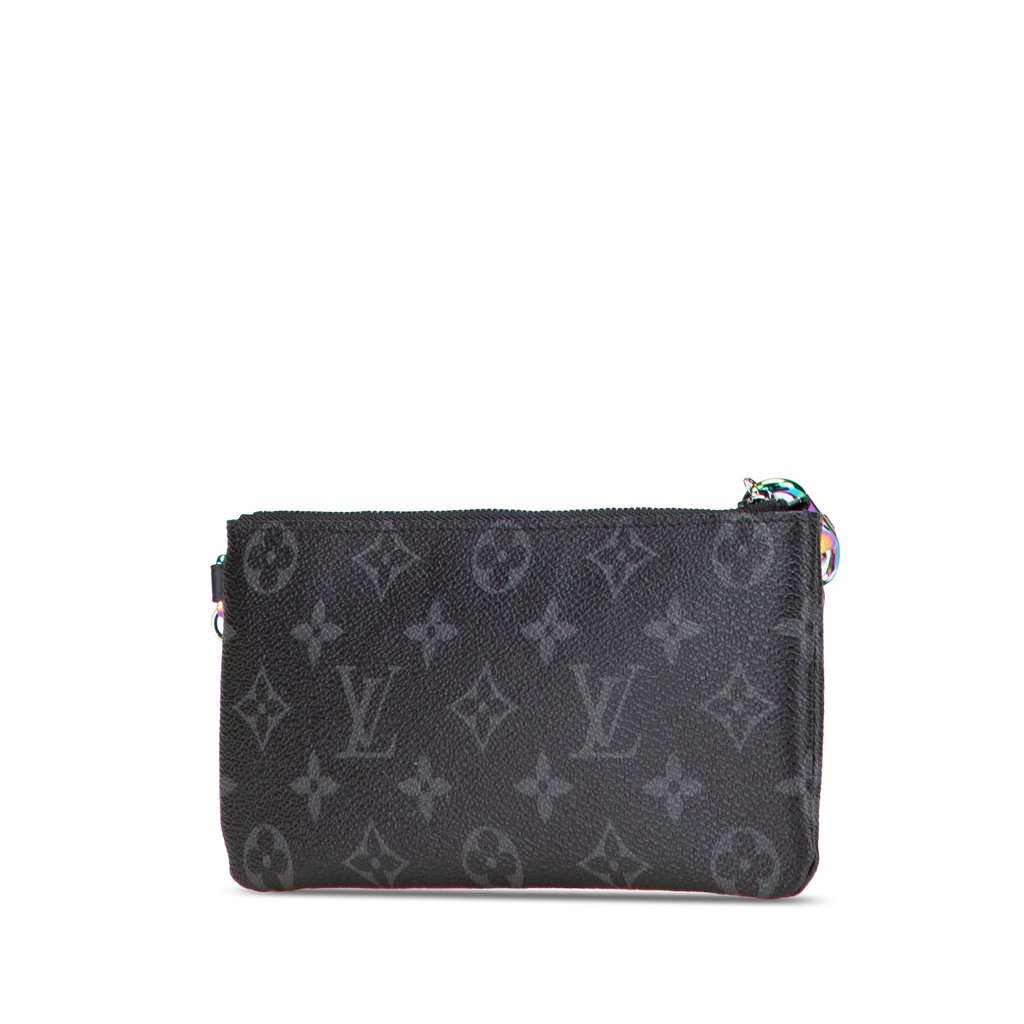 Louis Vuitton Monogram Eclipse Flash Fragment Iphone Case Black Canvas Very good - Back View