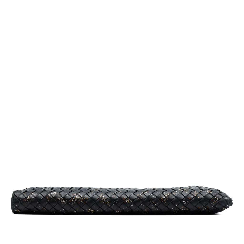 Bottega Veneta Nappa Intrecciato Micro Dot Clutch Black Leather Very good condition - Inside View