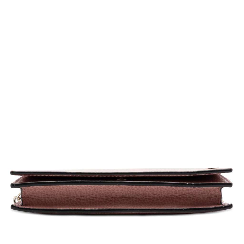 Gucci Leather Betty Wallet On Chain Pink Leather Very good condition - Inside View