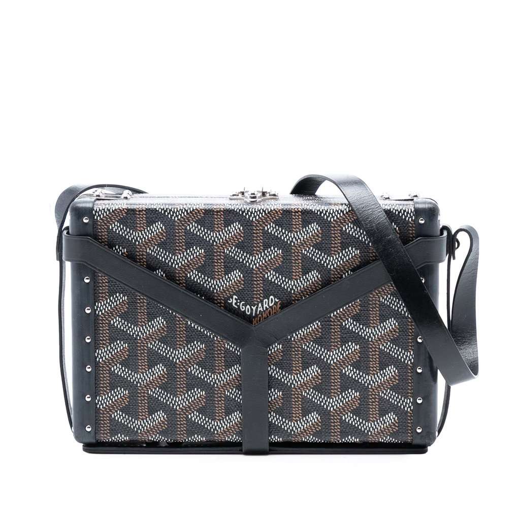 Goyard Goyardine Minaudiere Trunk Bag Black Very good condition - Front View