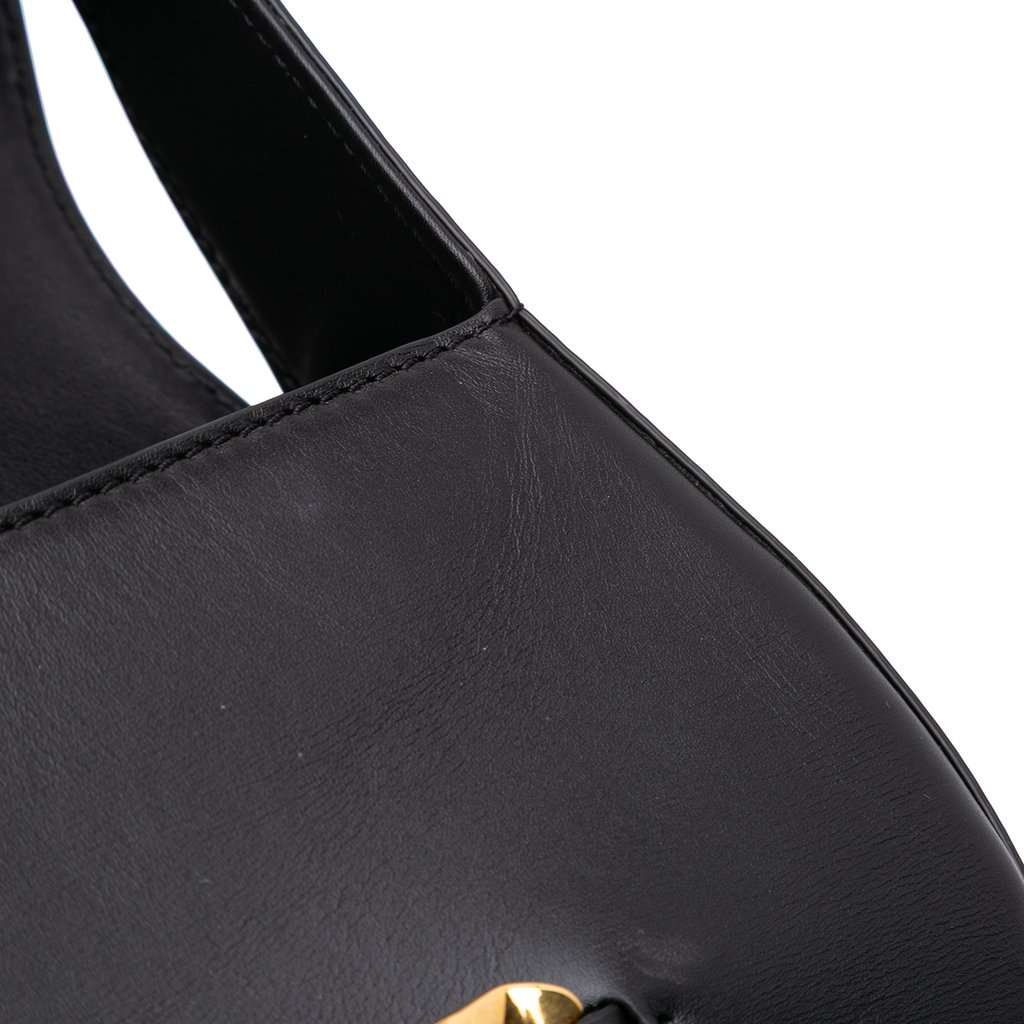Valentino Medium Leather Vlogo Chain Shoulder Bag Black Leather Very good - Box View