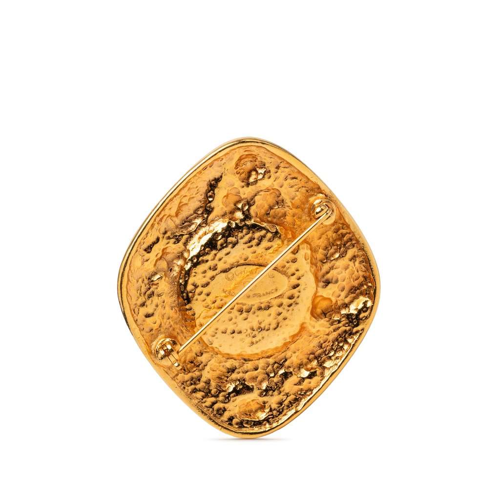 Chanel Gold Plated Baroque Faux Pearl Brooch Gold Metal Very good - Back View