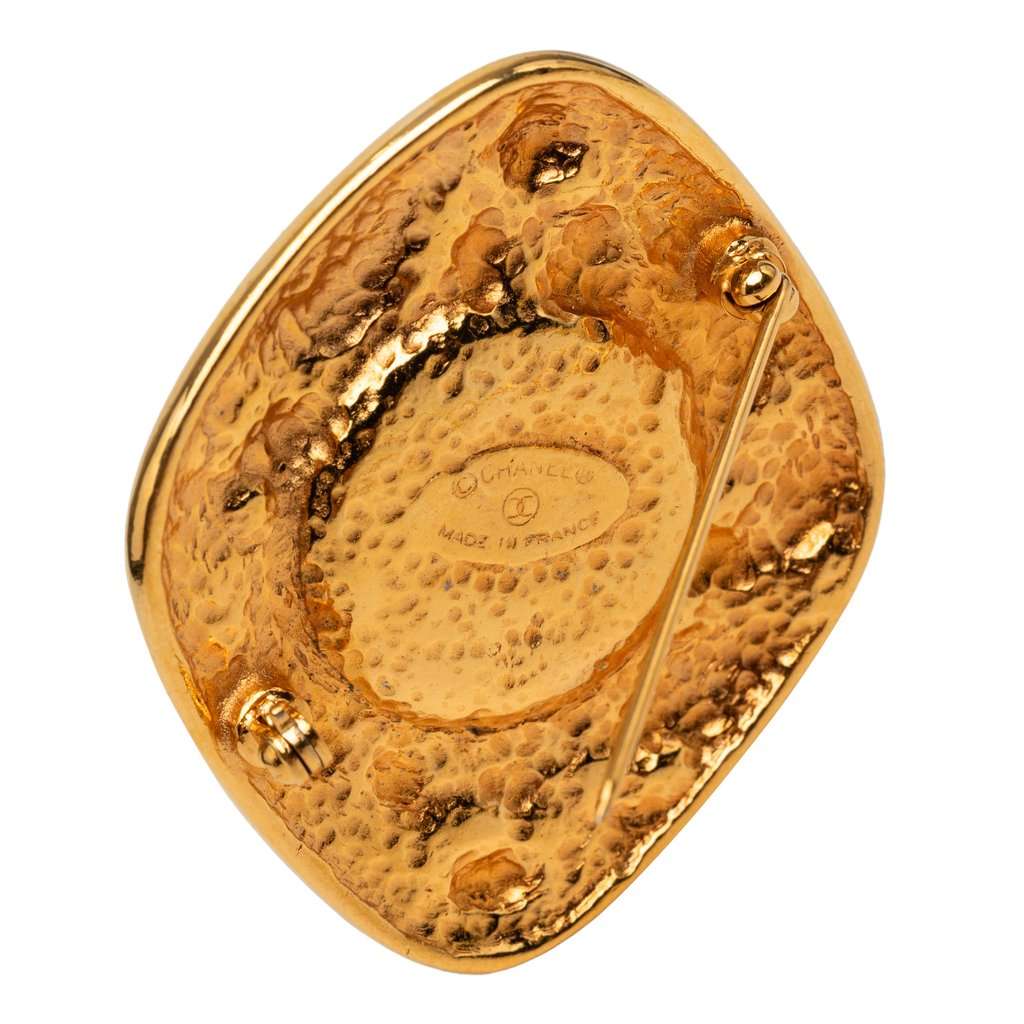 Chanel Gold Plated Baroque Faux Pearl Brooch Gold Metal Very good - Inside View