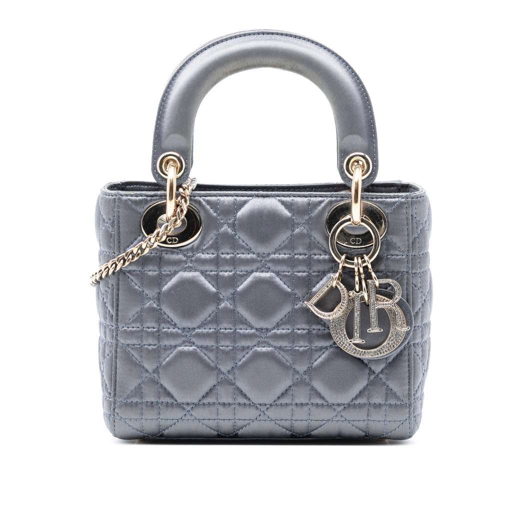Dior Mini Satin Cannage Swarovski Crystal Lady Dior Other Very good condition - Front View