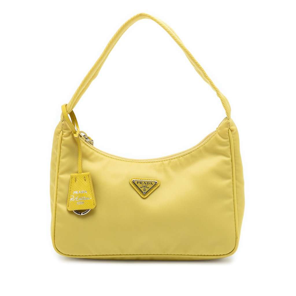 Prada Mini Tessuto Re Edition 2000 Shoulder Bag Yellow Very good condition - Front View