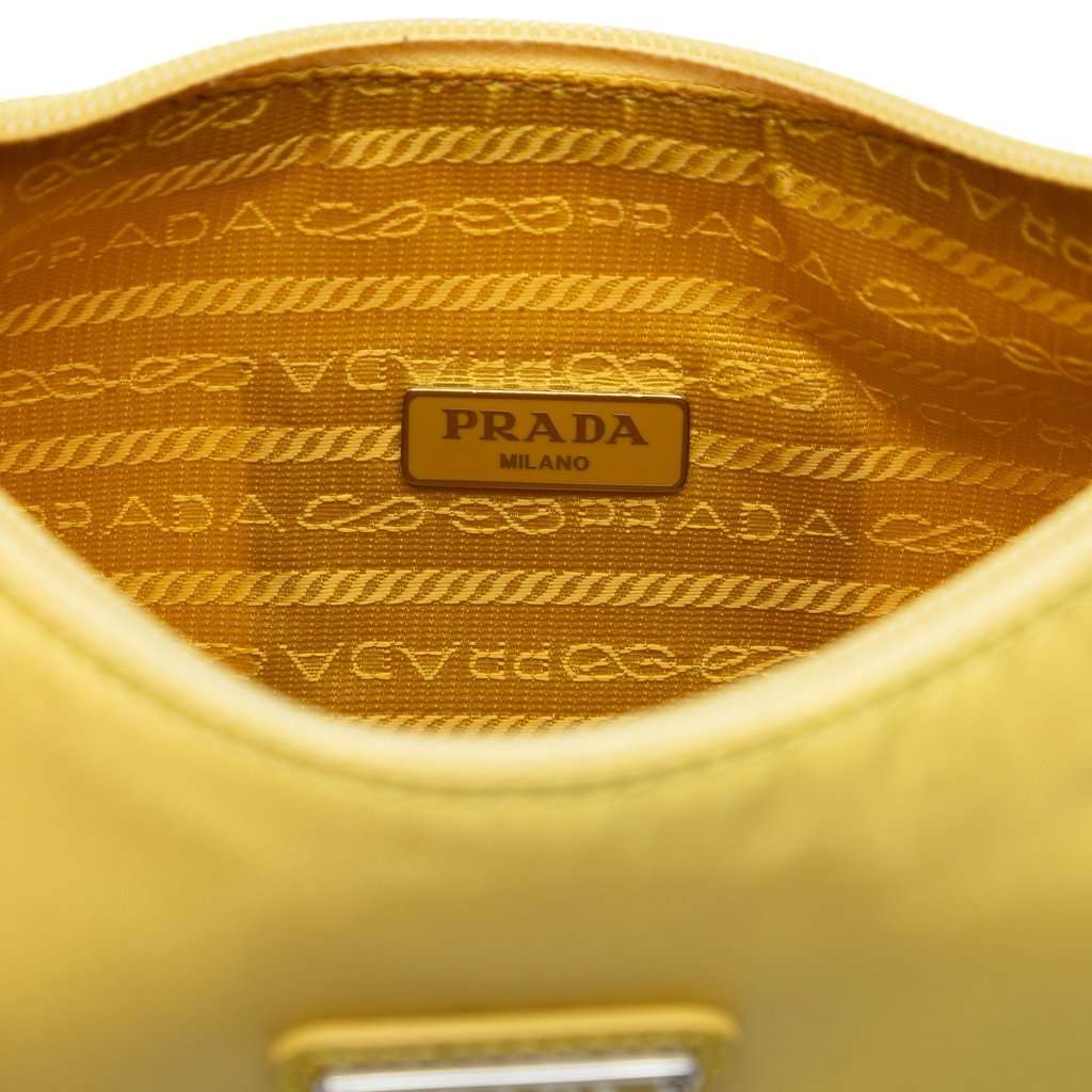 Prada Mini Tessuto Re Edition 2000 Shoulder Bag Yellow Very good condition - Box View