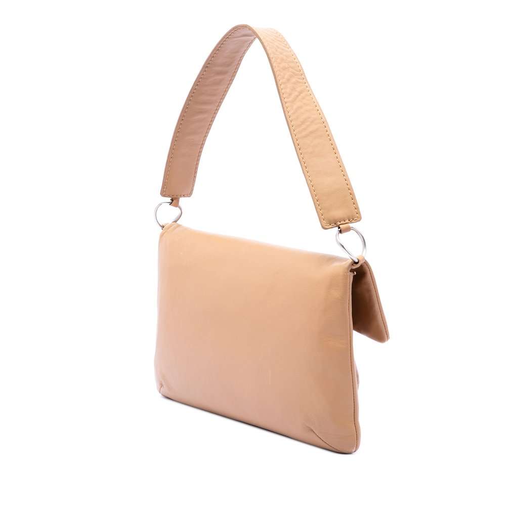 Chanel Calfskin Square Stitched Mademoiselle Shoulder Bag Brown Leather Very good condition - Back View