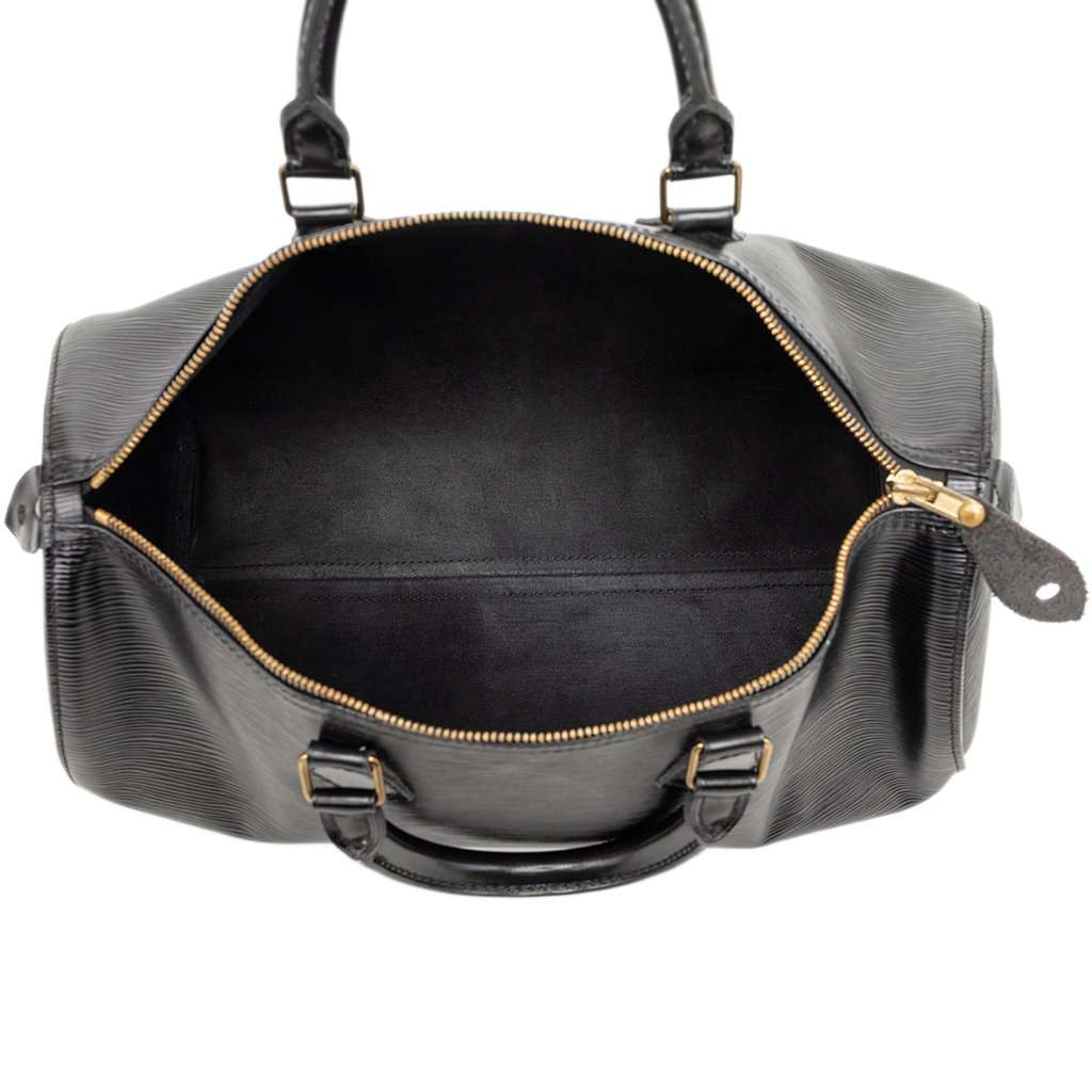 Louis Vuitton Epi Speedy 35 Black Leather Very good - Model View