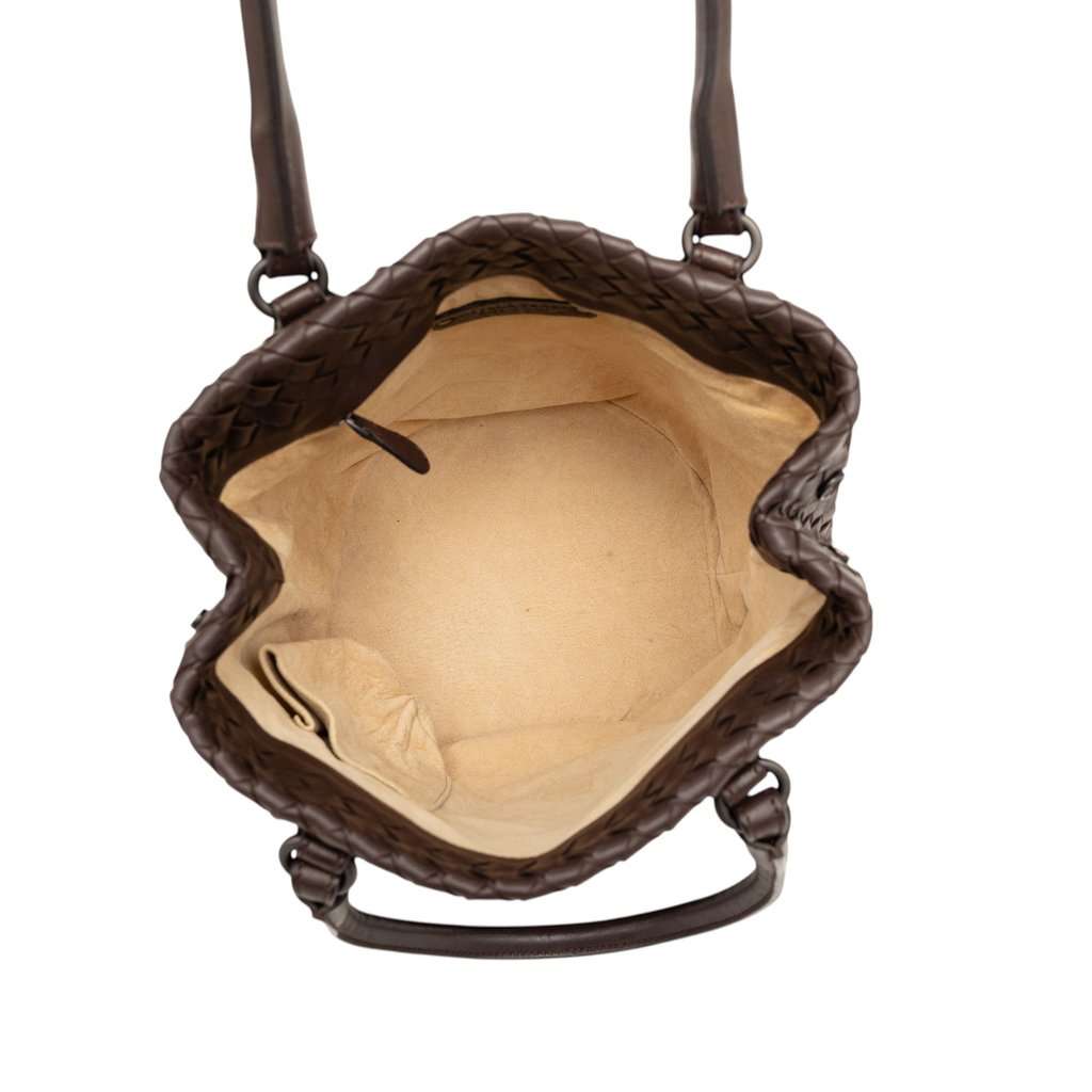 Bottega Veneta Nappa Intrecciato Bucket Bag Brown Leather Very good condition - Model View