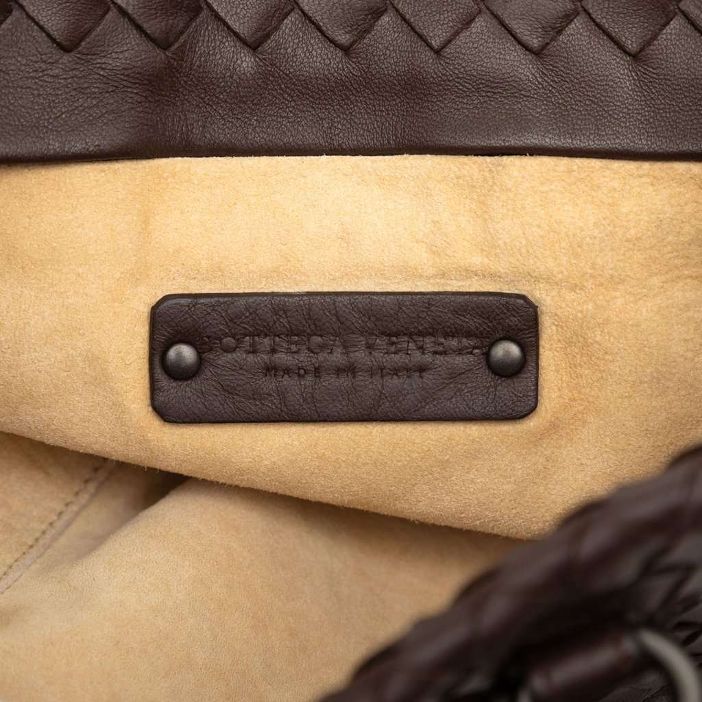 Bottega Veneta Nappa Intrecciato Bucket Bag Brown Leather Very good condition - Box View