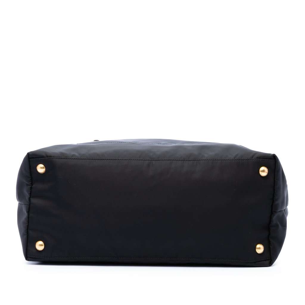 Prada Saffiano Trimmed Tessuto Satchel Black Very good - Inside View