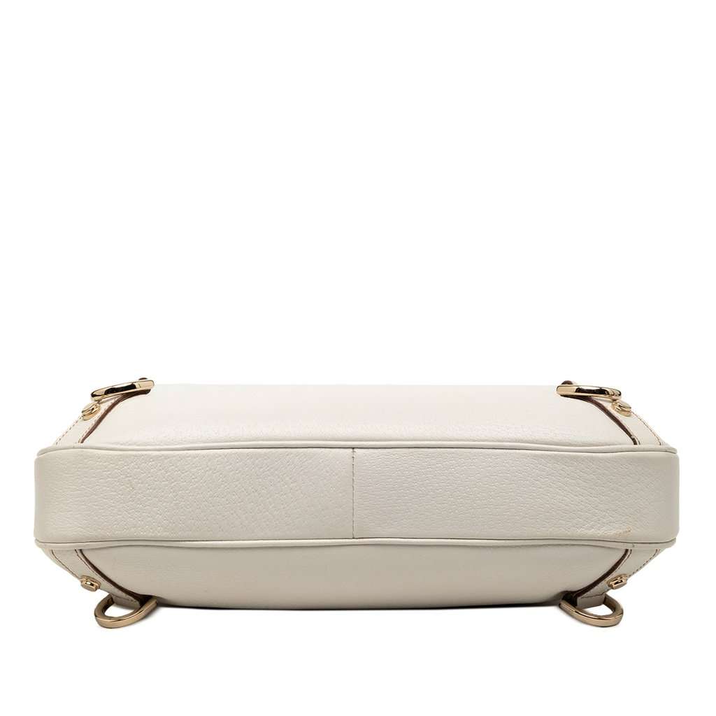 Gucci Calfskin Abbey D Ring Shoulder Bag White Leather Very good condition - Inside View