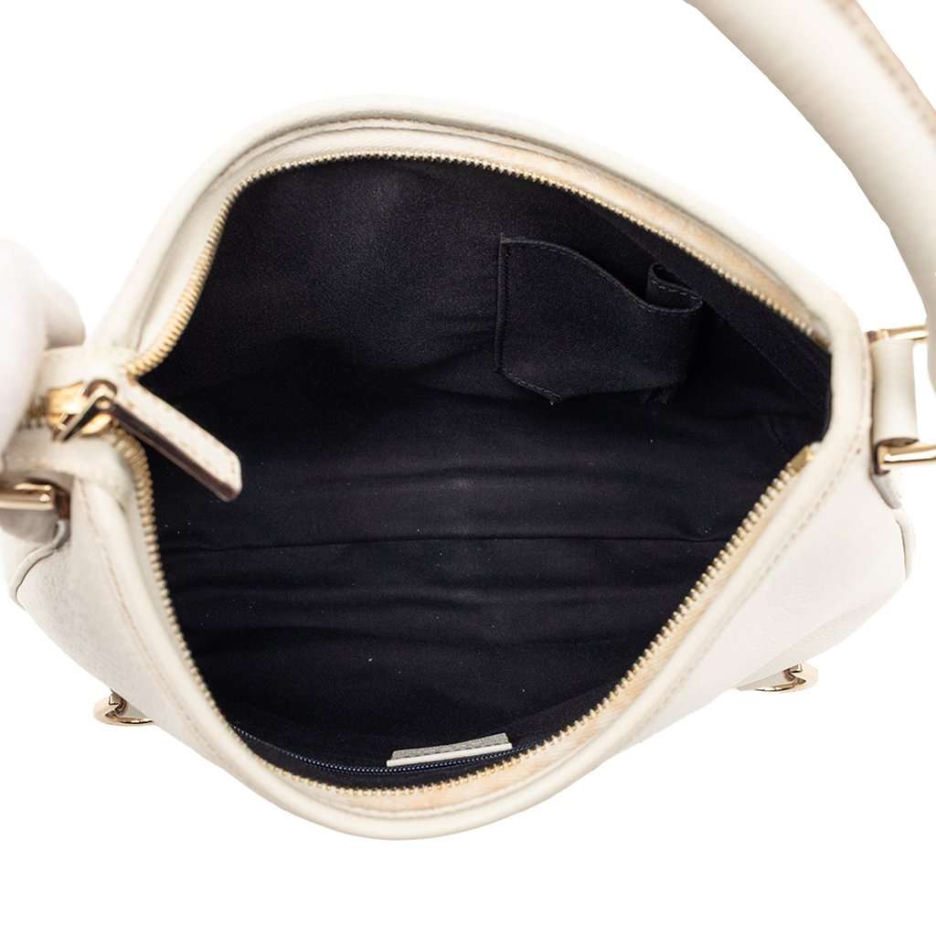 Gucci Calfskin Abbey D Ring Shoulder Bag White Leather Very good condition - Model View