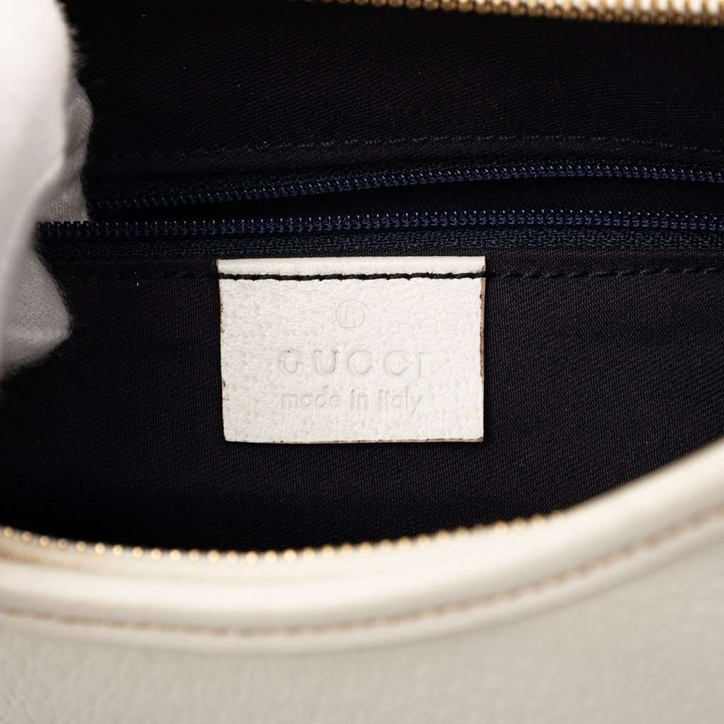 Gucci Calfskin Abbey D Ring Shoulder Bag White Leather Very good condition - Box View
