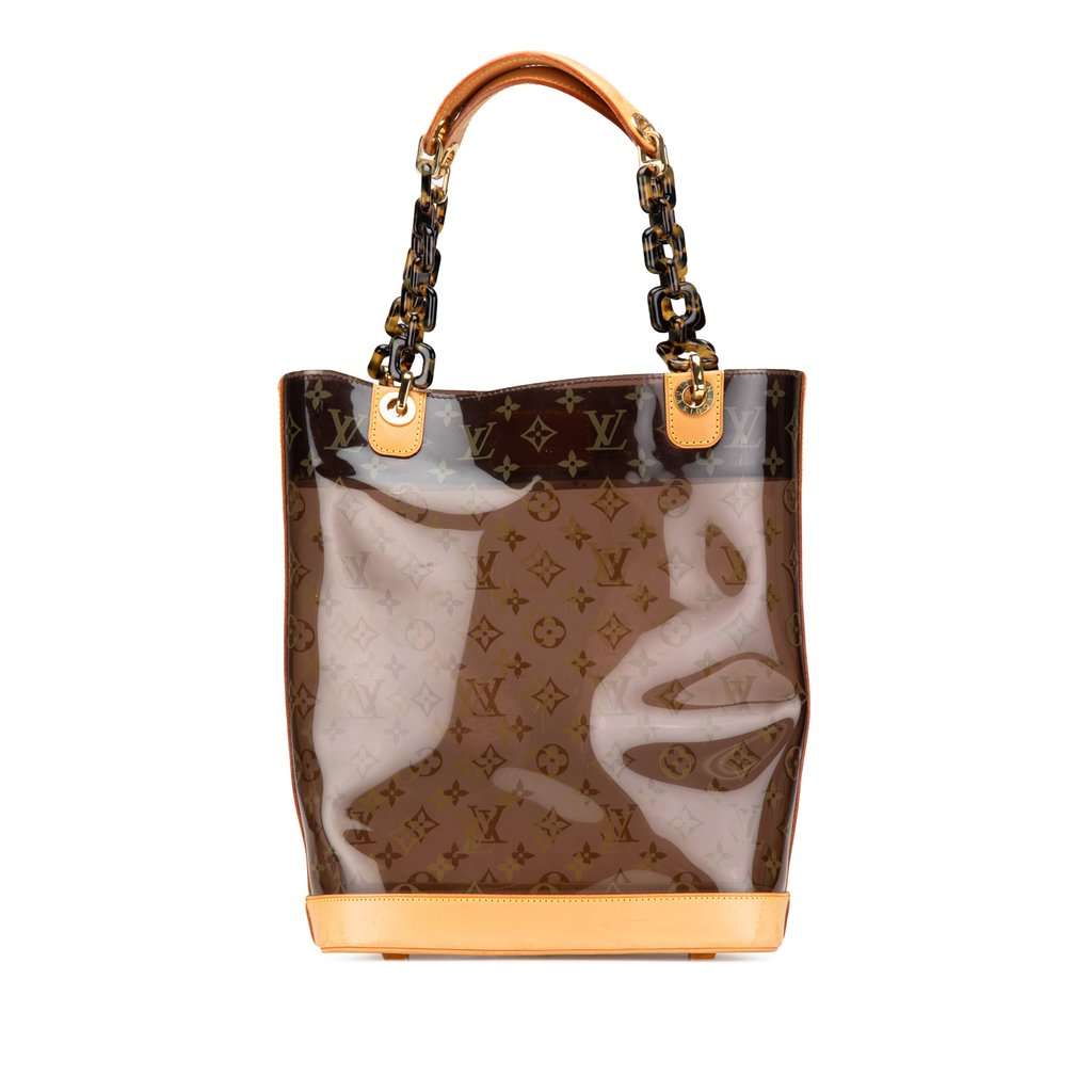 Louis Vuitton Monogram Cabas Sac Ambre MM Brown Plastic Good - Front View