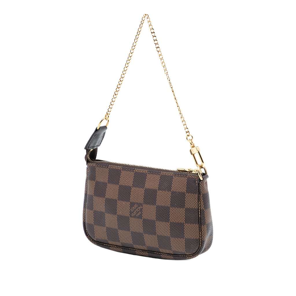 Louis Vuitton Damier Ebene Mini Pochette Accessoires Brown Very good condition - Back View