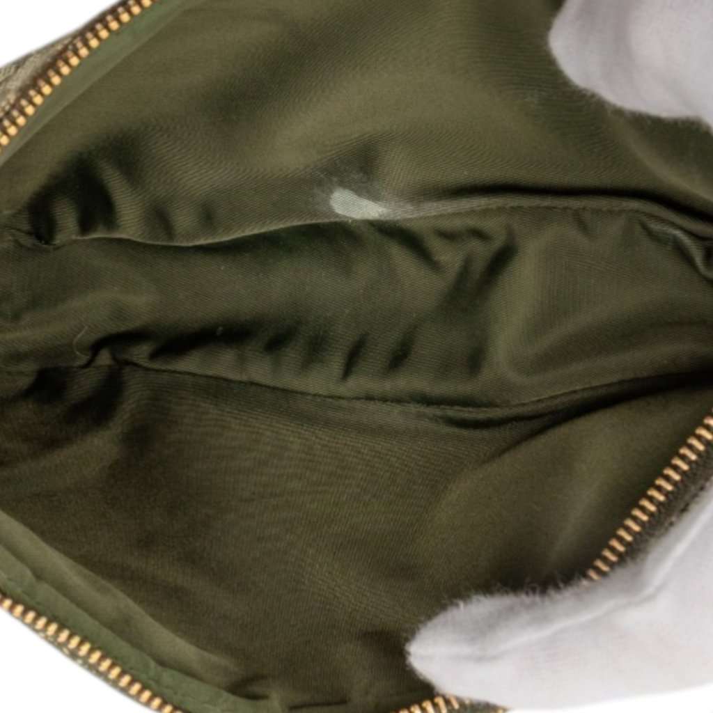 Dior Mini Diorissimo Canvas Saddle Pochette Green Very good condition - Model View