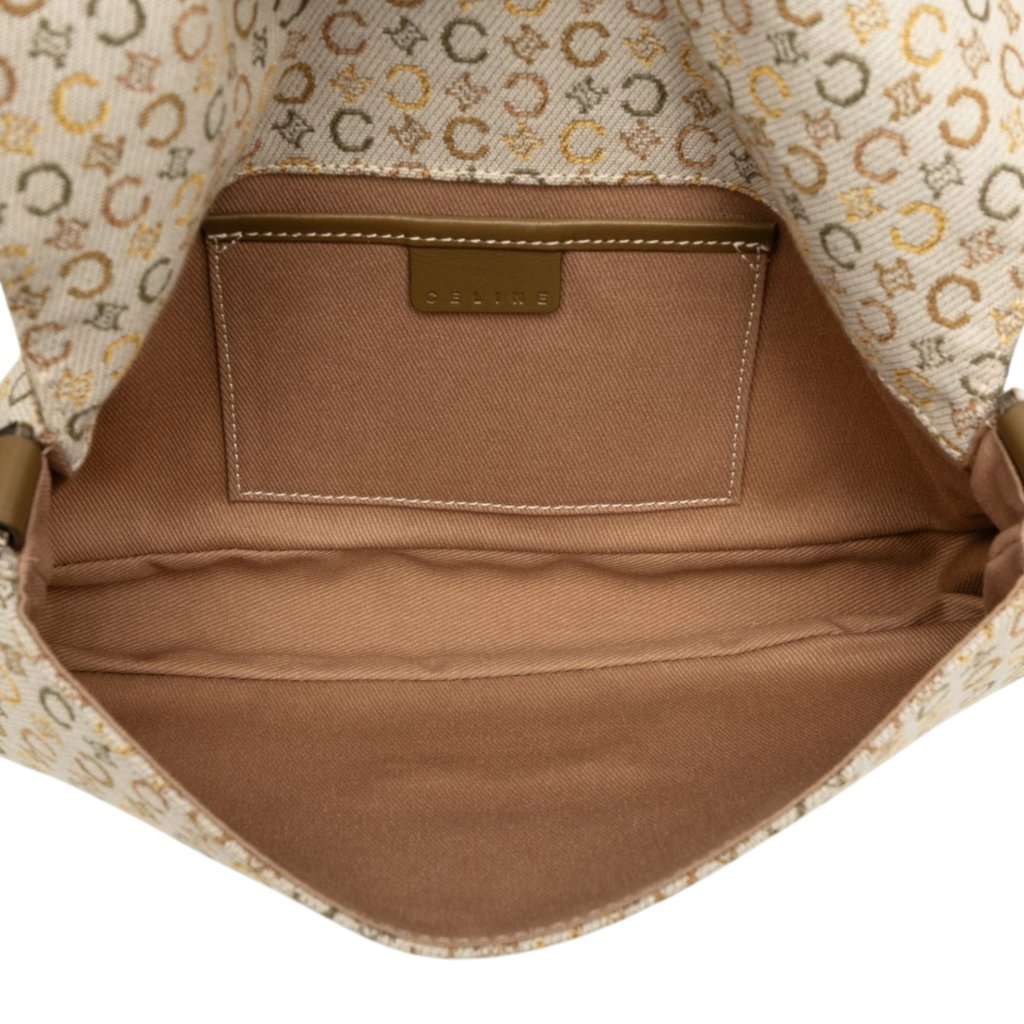 Celine C Macadam Canvas Flap Shoulder Bag Brown Very good condition - Model View