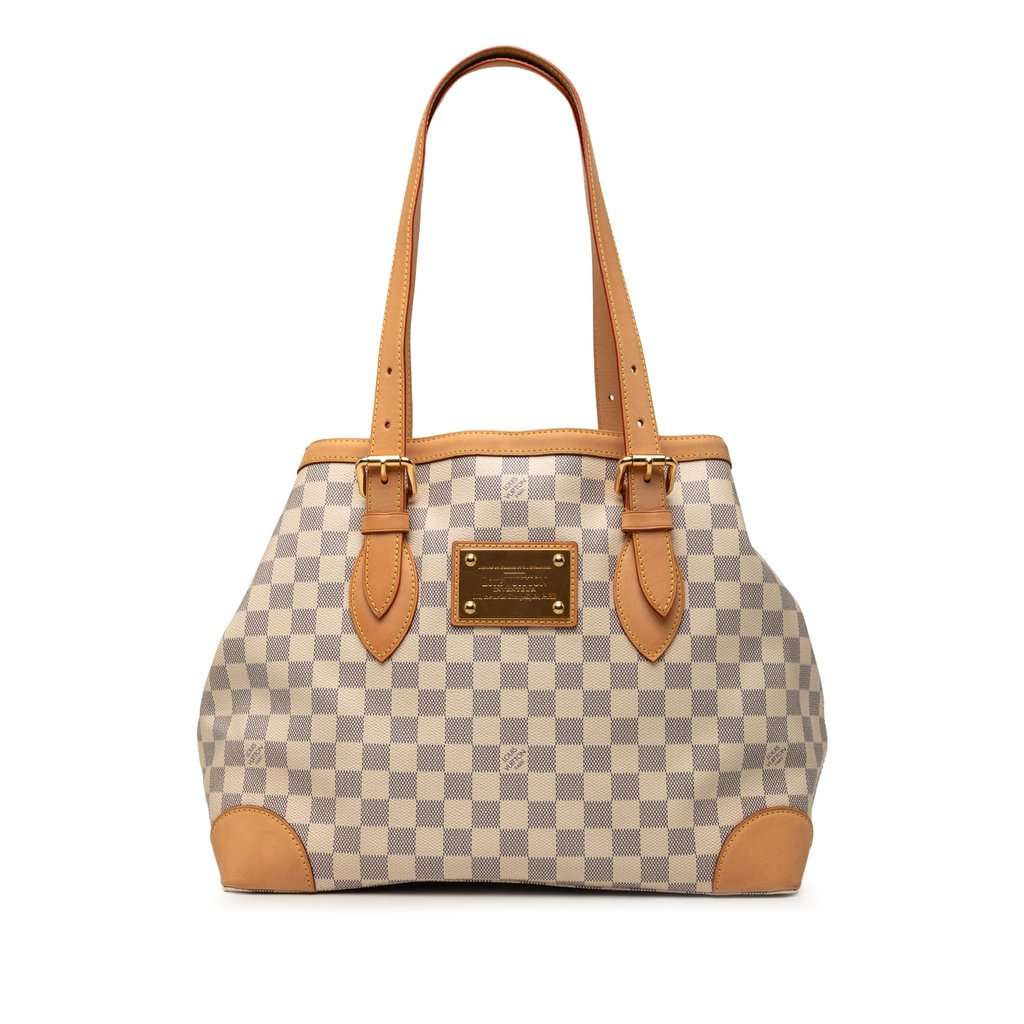 Louis Vuitton Damier Azur Hampstead MM White Very good condition - Front View