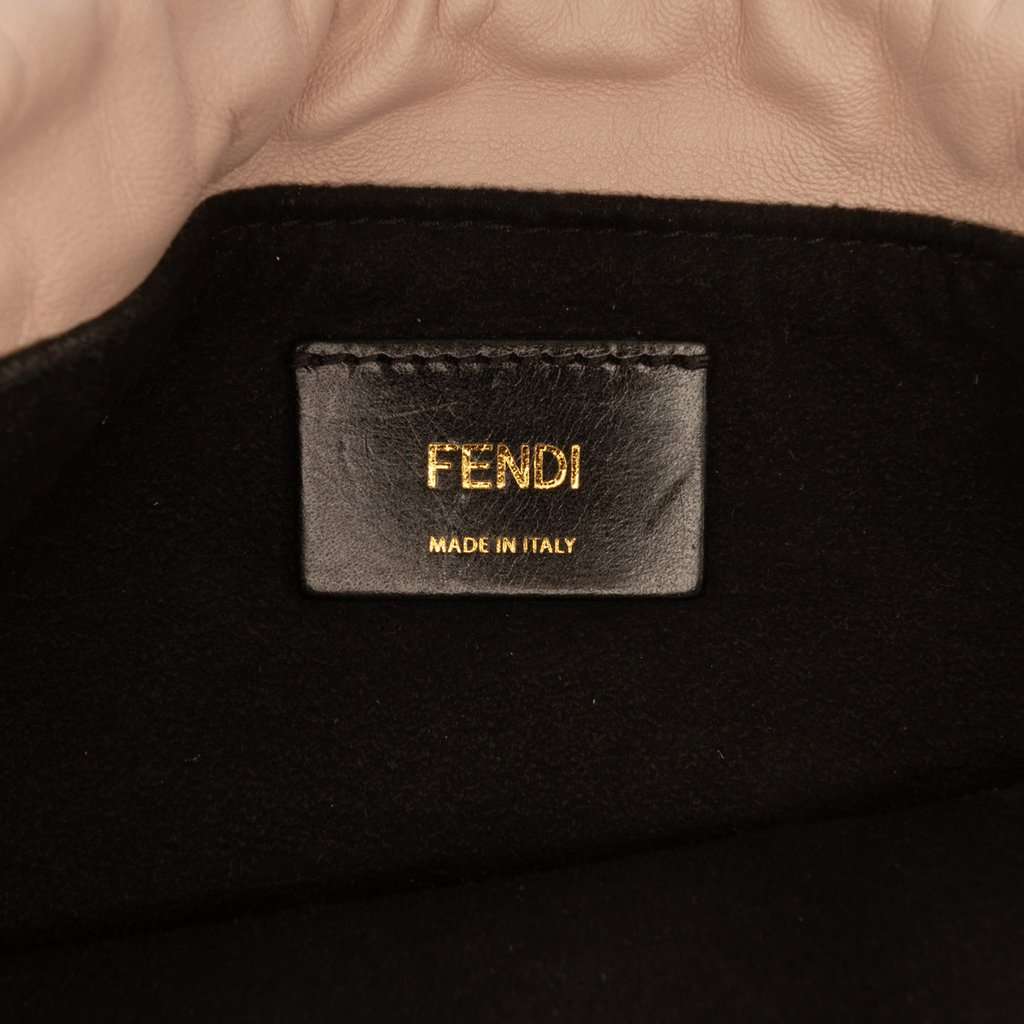 Fendi Small Calfskin Roma Drawstring Crossbody Pink Leather Very good condition - Box View