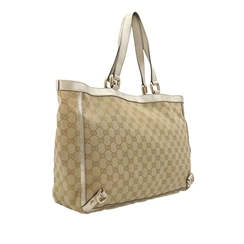 Gucci GG Canvas Abbey D Ring Tote Beige Very good condition - Back View