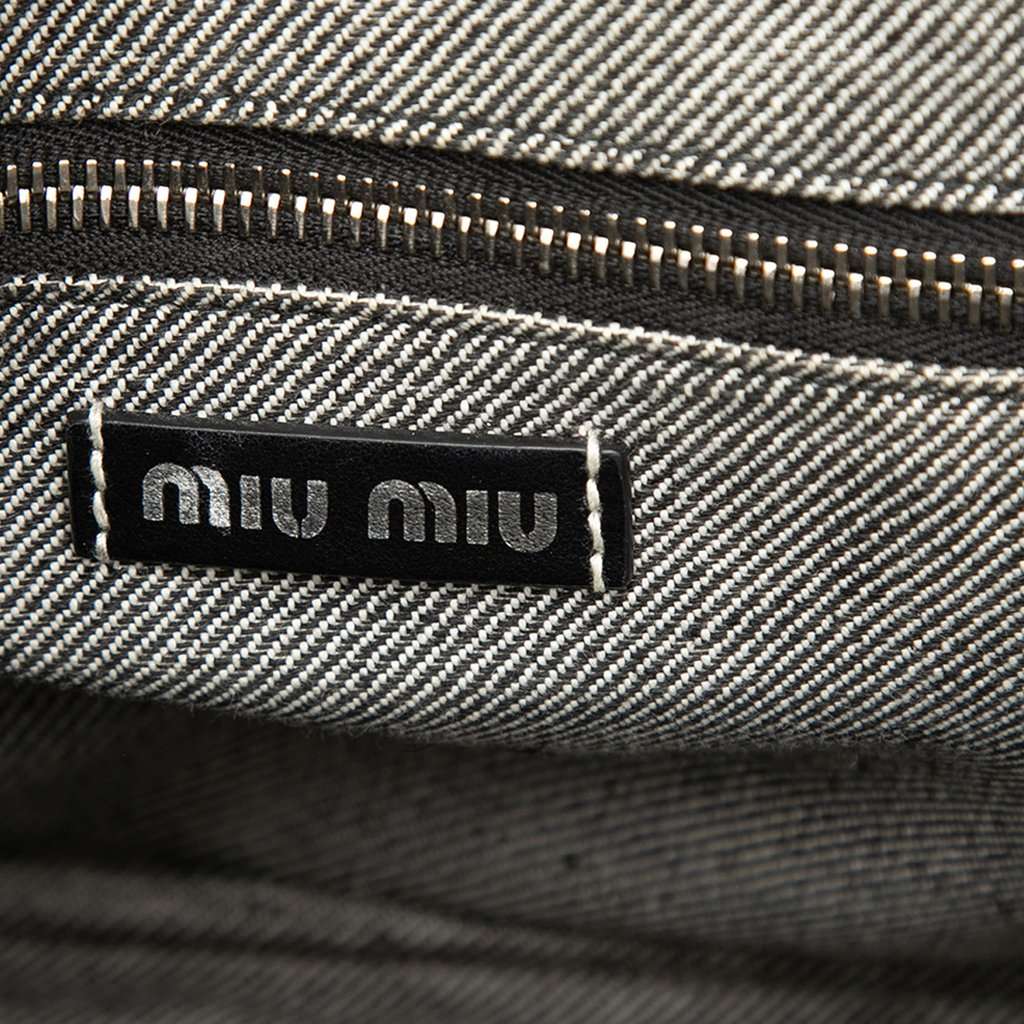 Miu Miu Small Denim Logo Satchel MultiColor Very good condition - Box View