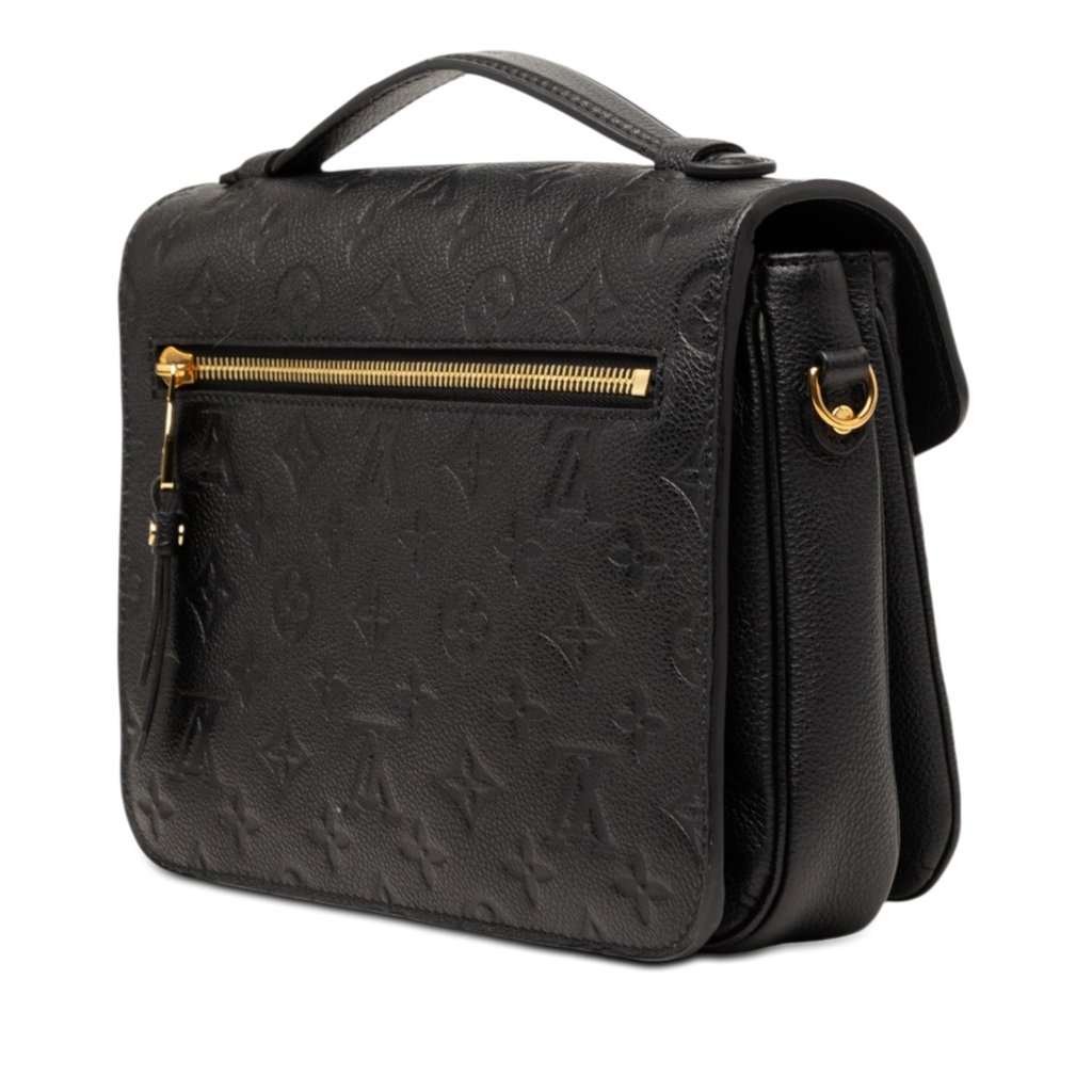 Louis Vuitton Monogram Empreinte Pochette Metis Black Leather Very good - Back View