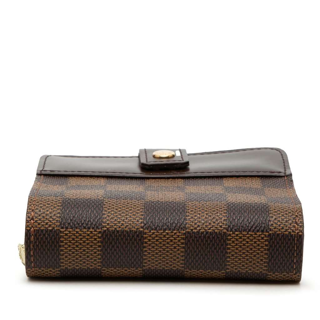 Louis Vuitton Damier Ebene Compact Zip Wallet Brown Very good condition - Inside View