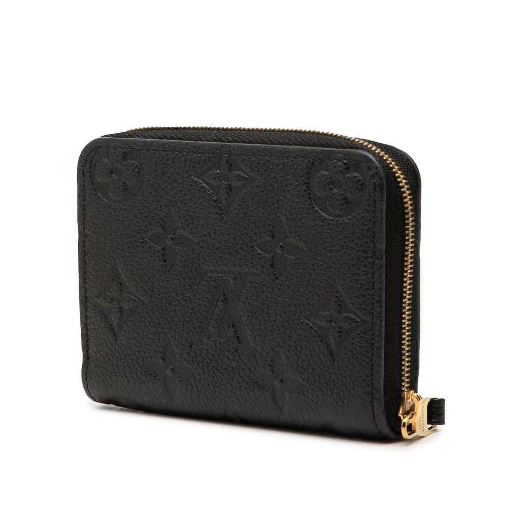 Louis Vuitton Monogram Empreinte Zippy Coin Pouch Black Leather Very good - Back View