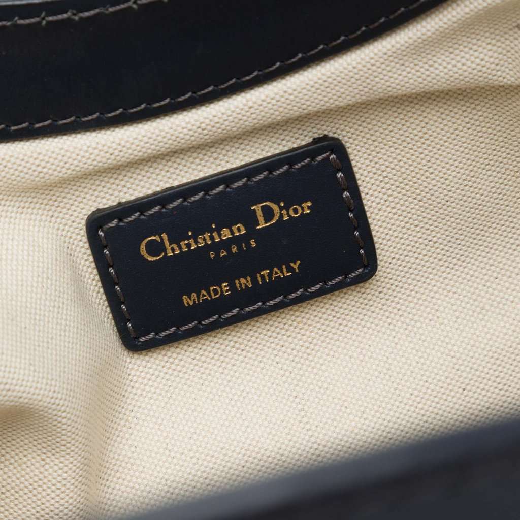 Dior Oblique Canvas Fold Over Clutch Blue Very good condition - Box View