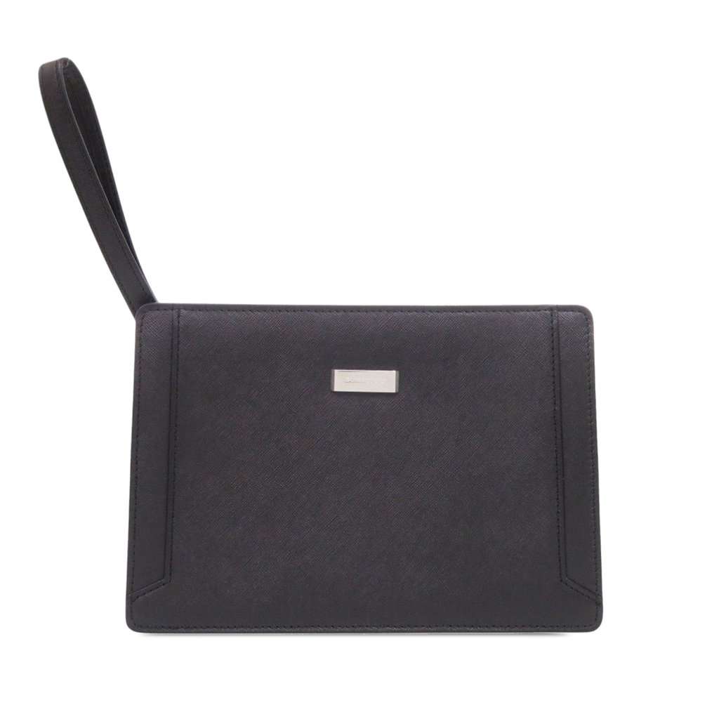 Burberry Leather Clutch Black Leather Very good condition - Front View