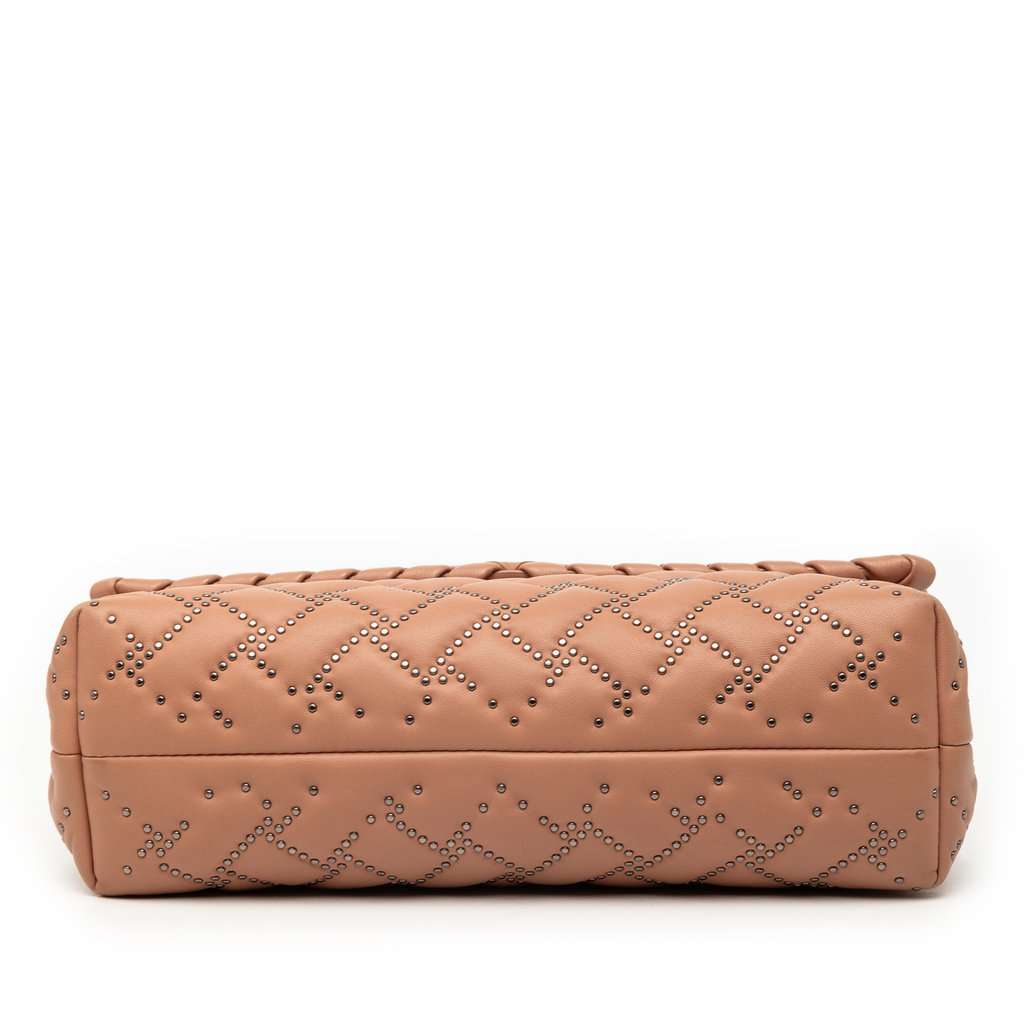 Bottega Veneta Small Nappa Intrecciato Studded Olimpia Shoulder Bag Brown Leather Very good - Inside View