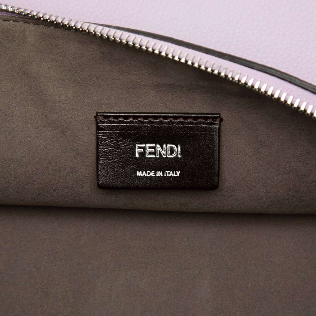 Fendi Calfskin Roma Flat Messenger Bag Purple Leather Very good condition - Box View