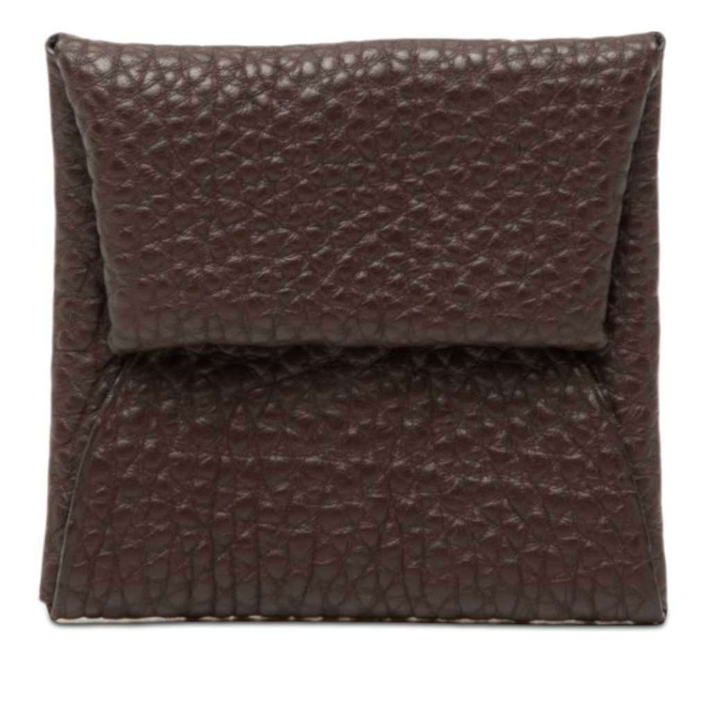Hermès Taurillon Clemence Bastia Change Purse Brown Leather Very good condition - Front View