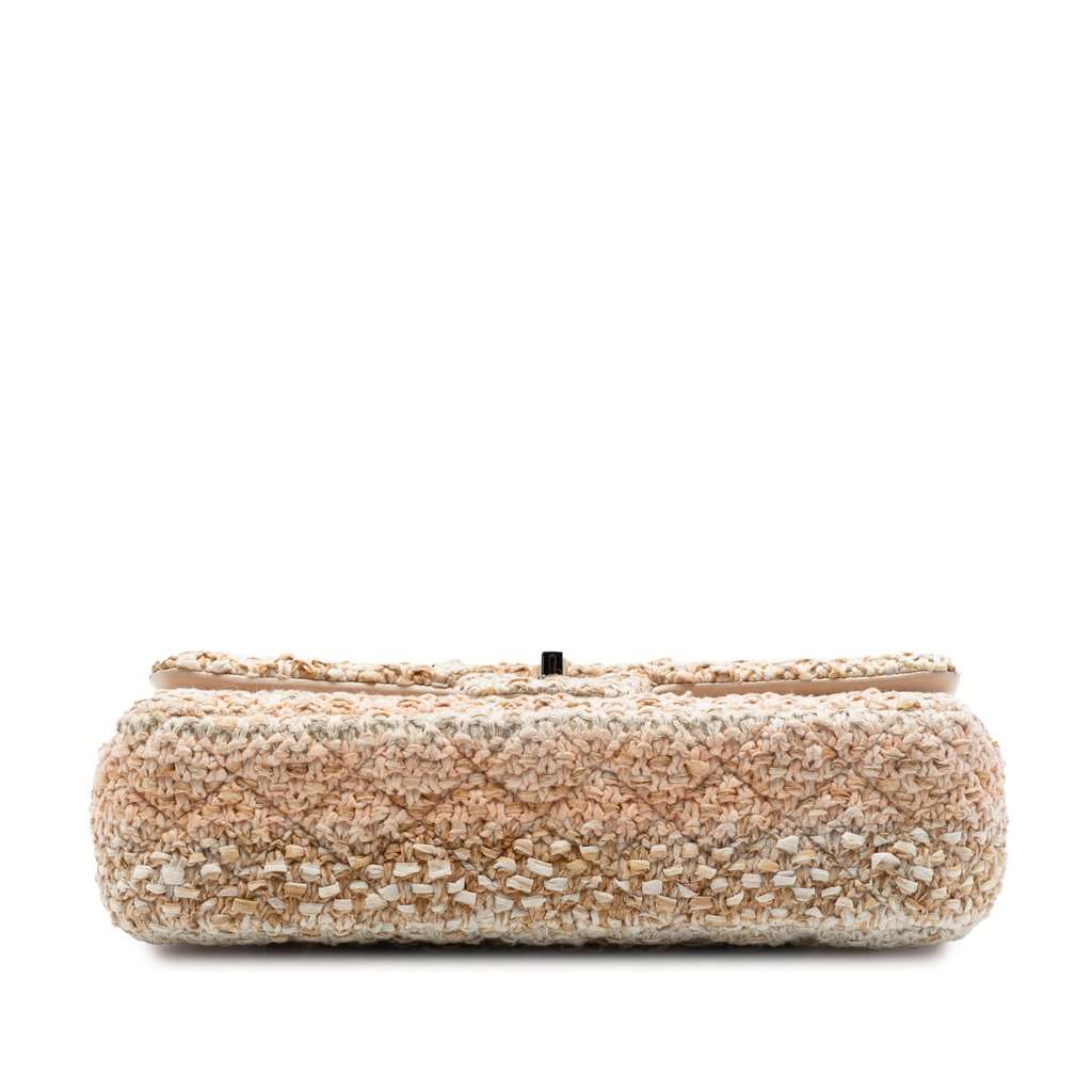 Chanel Medium Classic Tweed Double Flap Beige Very good condition - Inside View