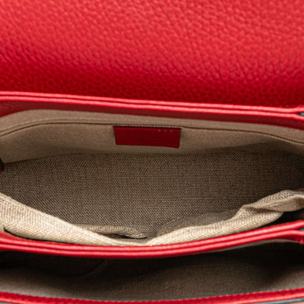 Gucci Small Dollar Calf Interlocking G Satchel Red Leather Very good - Model View